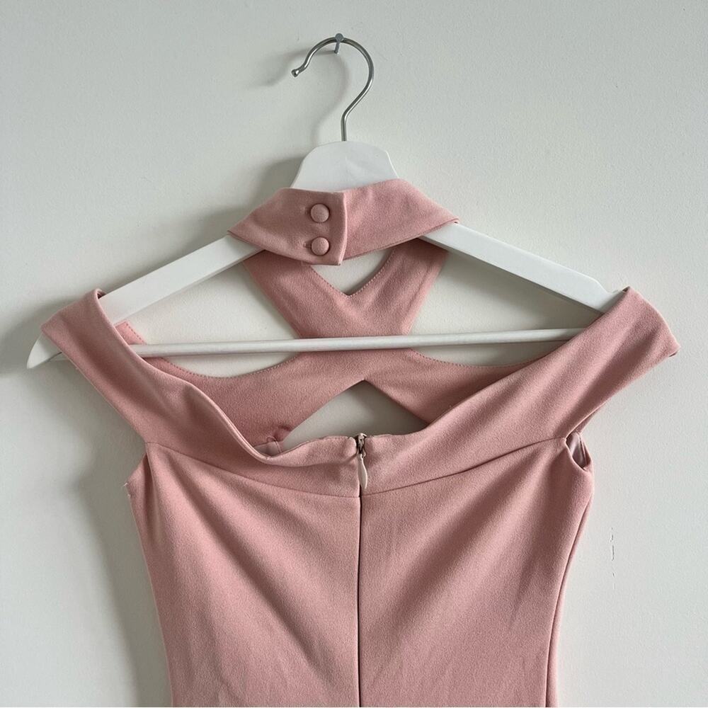 Nookie Hollywood Midi Blush Pink Dress with Cutouts  XS NWT - Picture 4 of 6